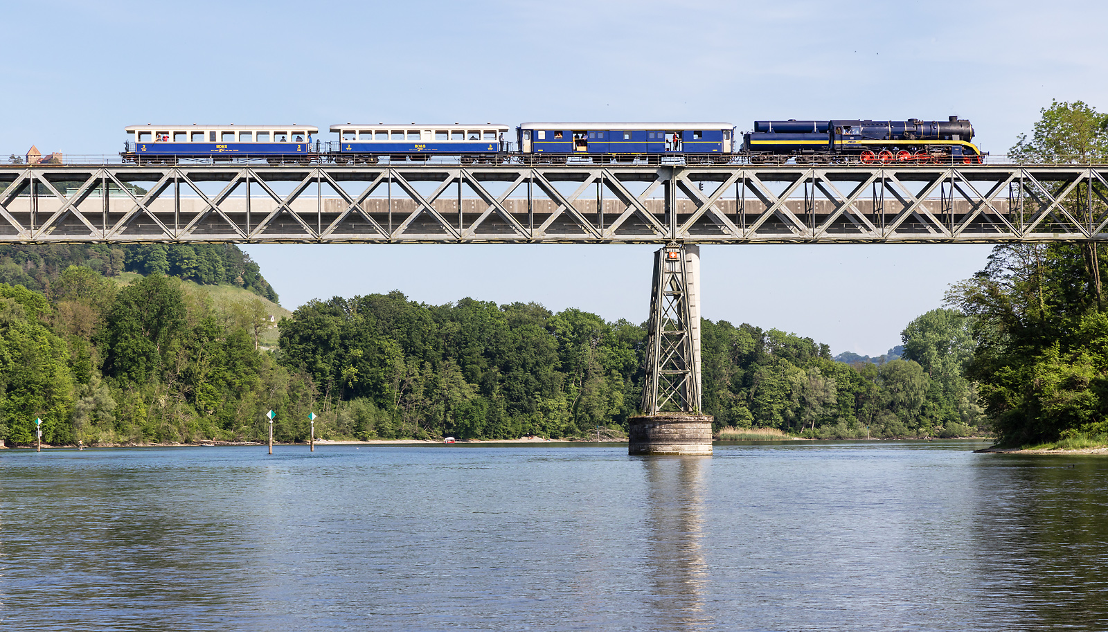 Fahrt am 15. Mai 2022 auf der Hemishoferbrücke, Hohenklingen (Foto Georg Trüb)